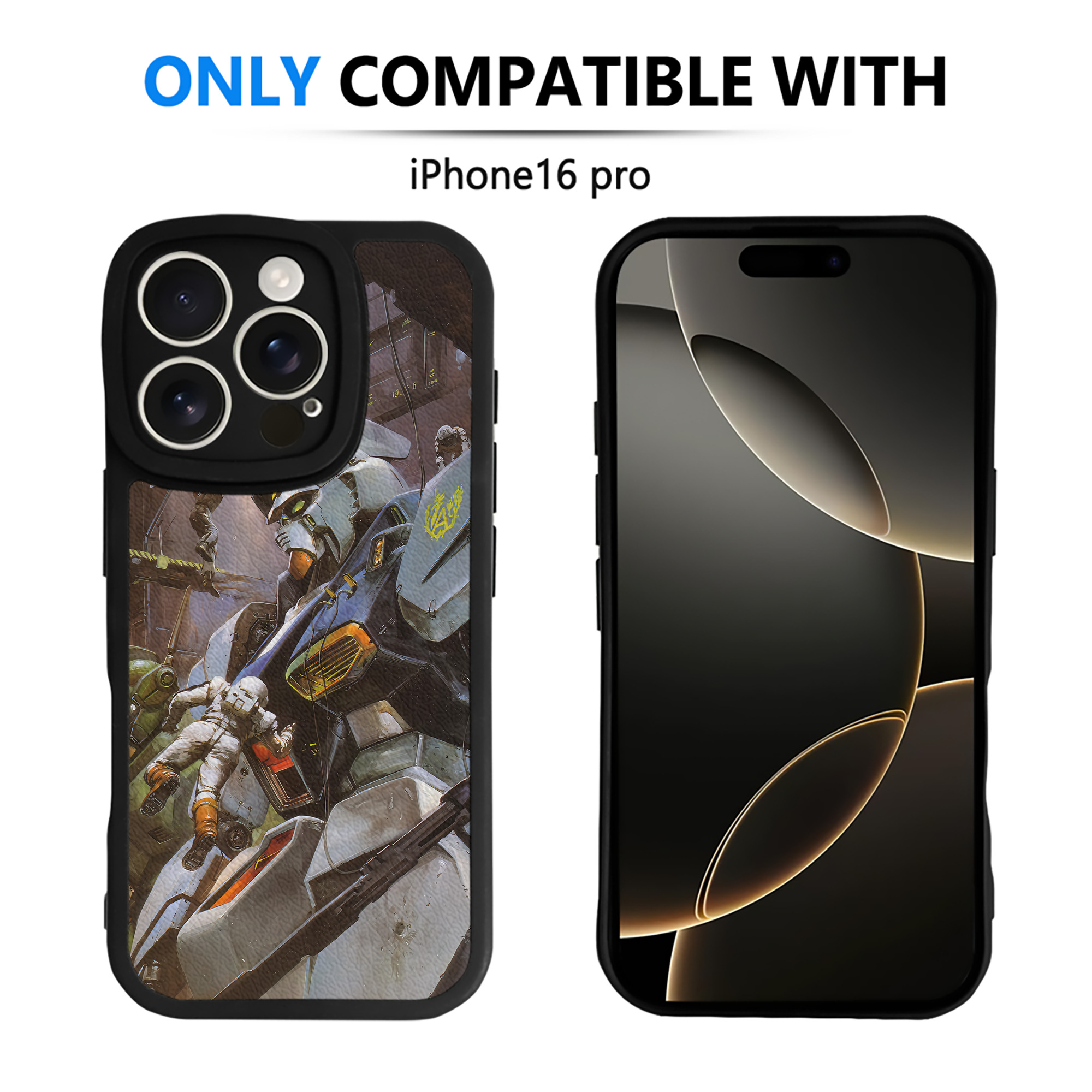 （画像用） 機動戦士ガンダム Mobile Suit Gundam 【iPhone 16シリーズ対応】シリコンスマホケース（レザー調） 材質：シリコン